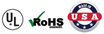 UL, RoHS Approvals, Made in USA