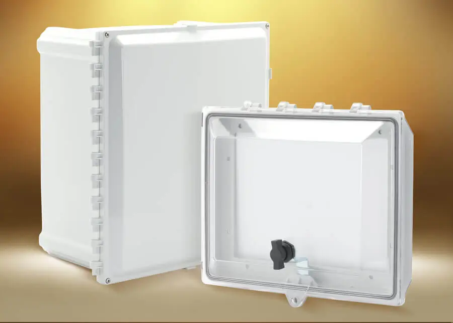 AttaBox Hinged Screw Cover Enclosures & Clear Stahlin SolarShieldTM HMI Covers