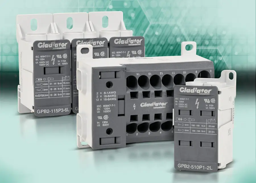 Gladiator GPB1 and GPB2 Enclosed Style Terminal Blocks