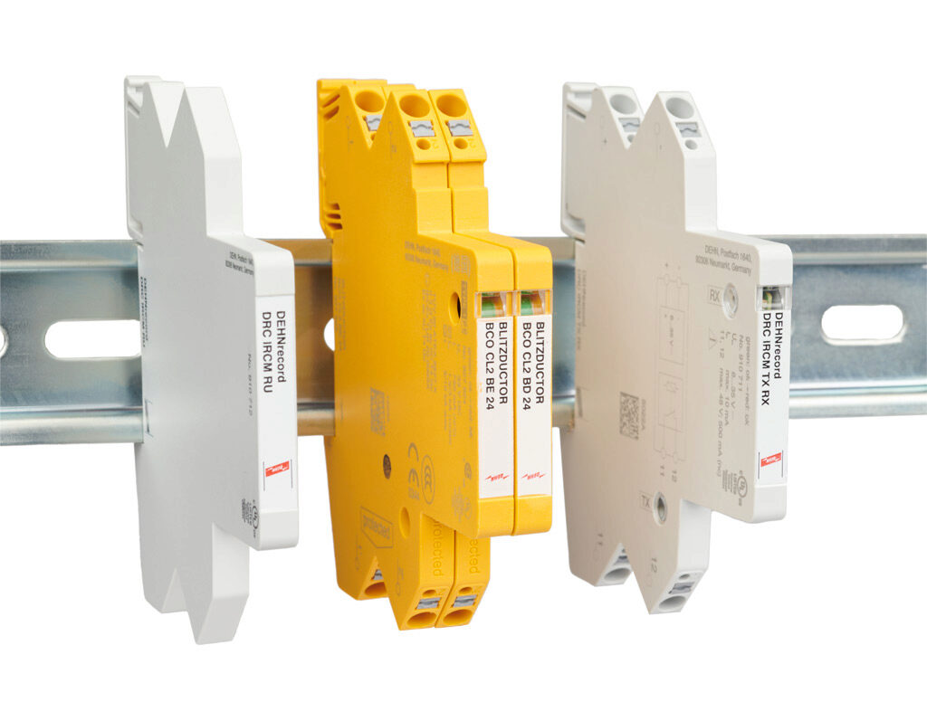 DEHN Yellow/Line BLITZDUCTORconnect Series Compact Data and Signal Surge Protectors