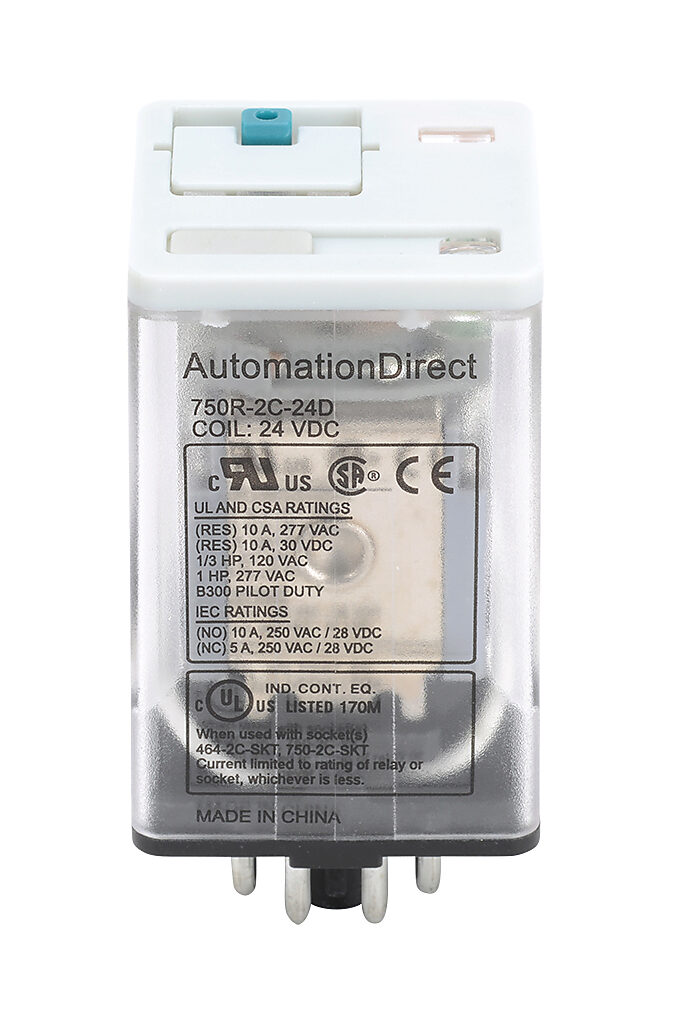 AUTOMATION 750-2C-24D DIRECT OCTAL RELAY 