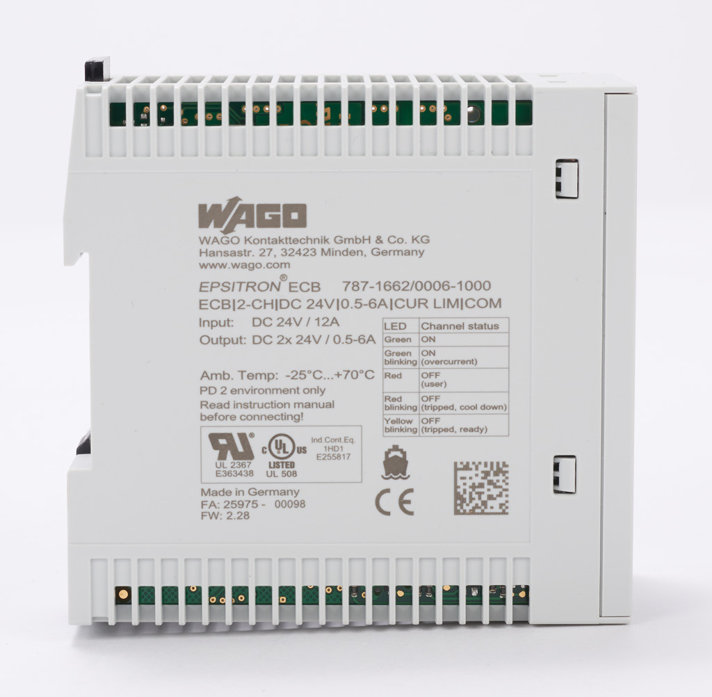 WAGO EPSITRON® 787-1662 Elektronischer Schutzschalter 24 V/DC 6 A Anzahl  Ausgänge:2 x Inhalt 1 St.
