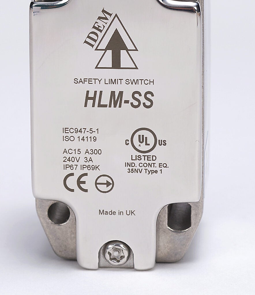 Safety Limit Switch: side rotary lever with stainless steel roller (PN ...