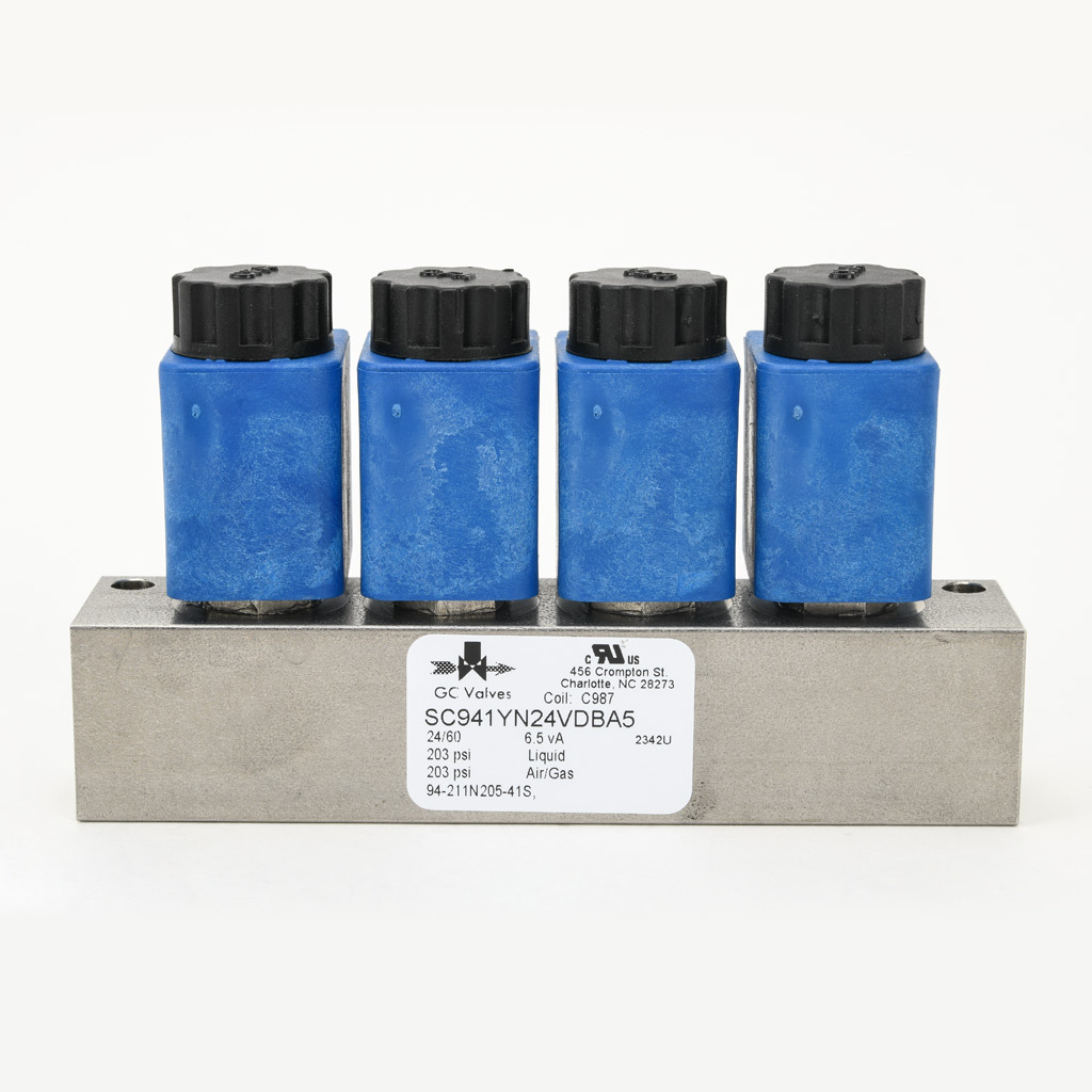 Air, Inert Gas, Water or Coolant Solenoid Valve Bank: 2-port (2-way ...