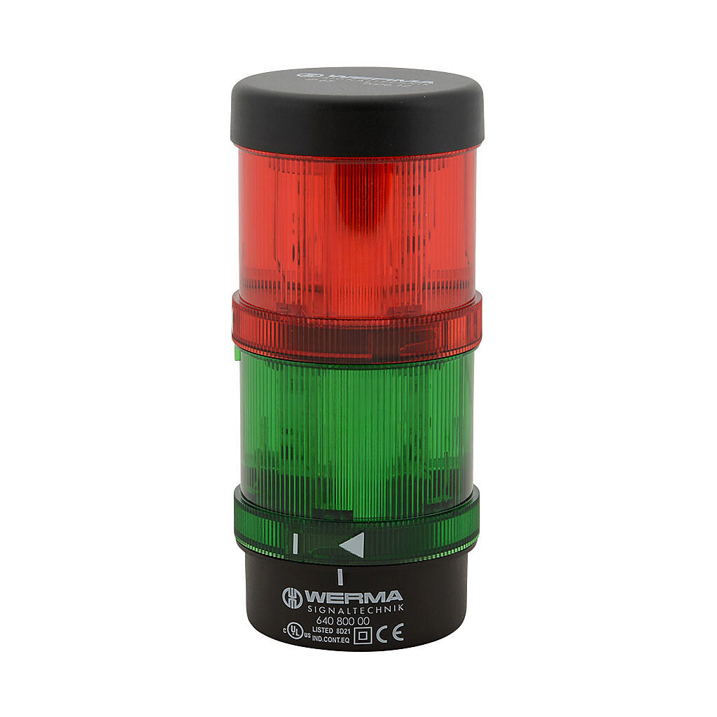 LED Signal Tower: (2) Tiers, Red/Green, 115 VAC (PN#64924003)