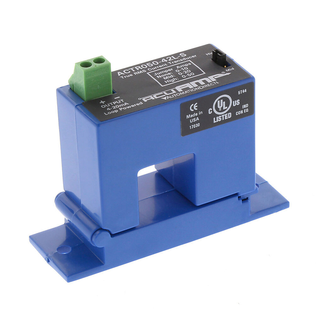 AC Current Transducer 1phase, split core, 010, 020, or 050A