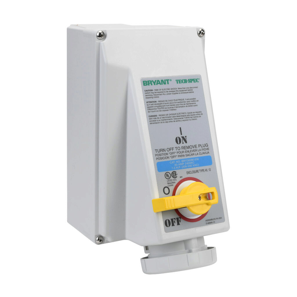 Pin and Sleeve Mechanical Interlock 3pole, UL 508 rated, 60A (PN