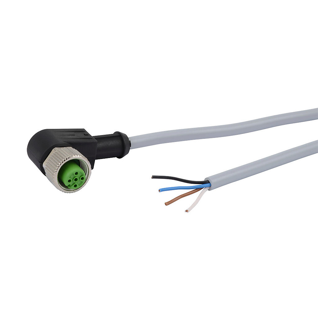 Connection Cable: 22.9ft/7m, M12 Right-Angle Female to Pigtail (PN#CD12M-0B-070-C1)