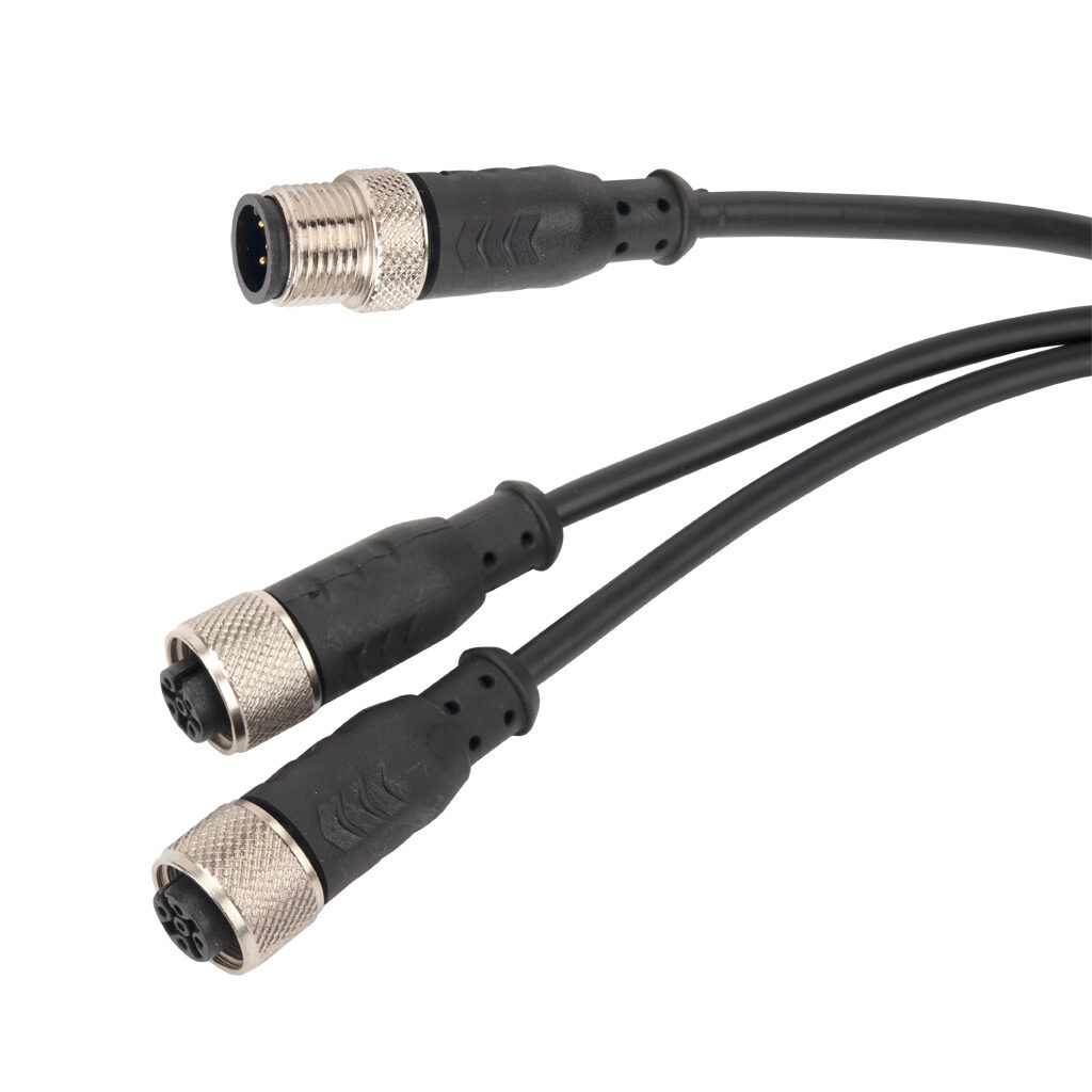 Muting Emitter Cable 1.3ft/400mm, 5pin M12 quickdisconnect to (2) 5