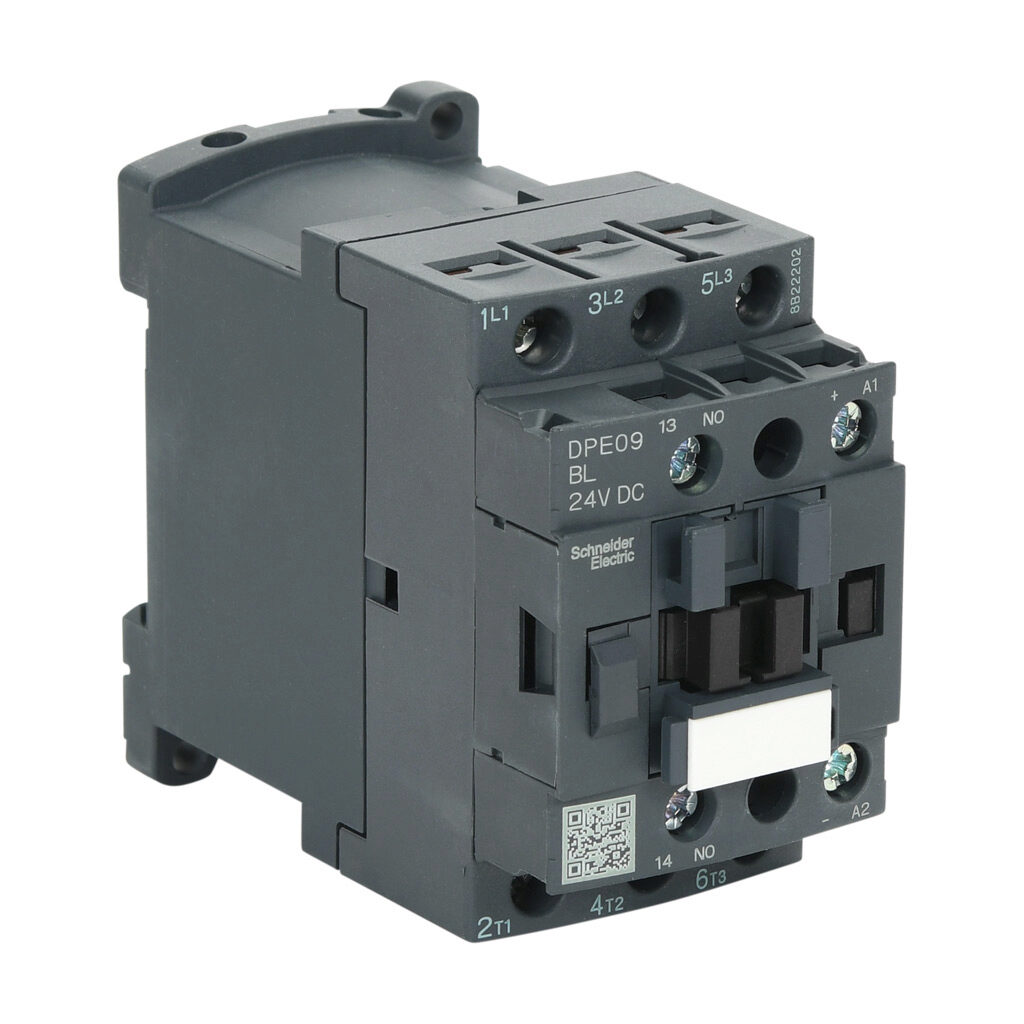 IEC Contactor: 9A, 24 VDC coil voltage (PN# DPE09BL) | AutomationDirect