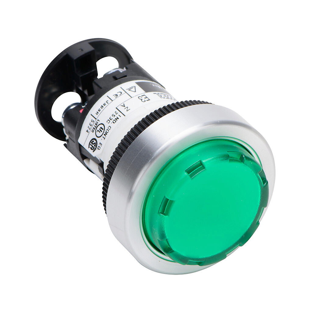 Indicating Light: 22mm, IP65, green (PN# DR22E3L-E3GZA