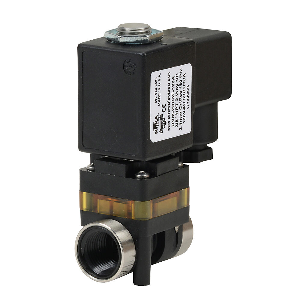 Air , Gases , Water or Chemicals Solenoid Valve: 2-way, 120 VAC (PN ...