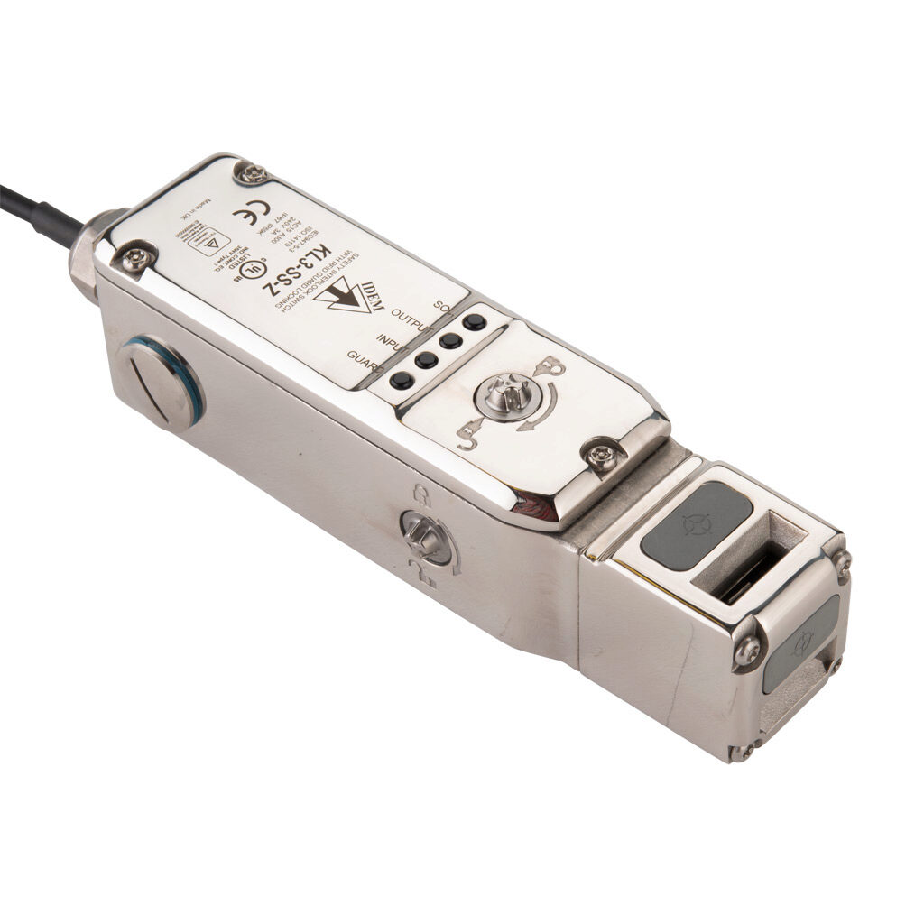 Safety Switch: flexible tongue (key) interlock uniquely coded RFID