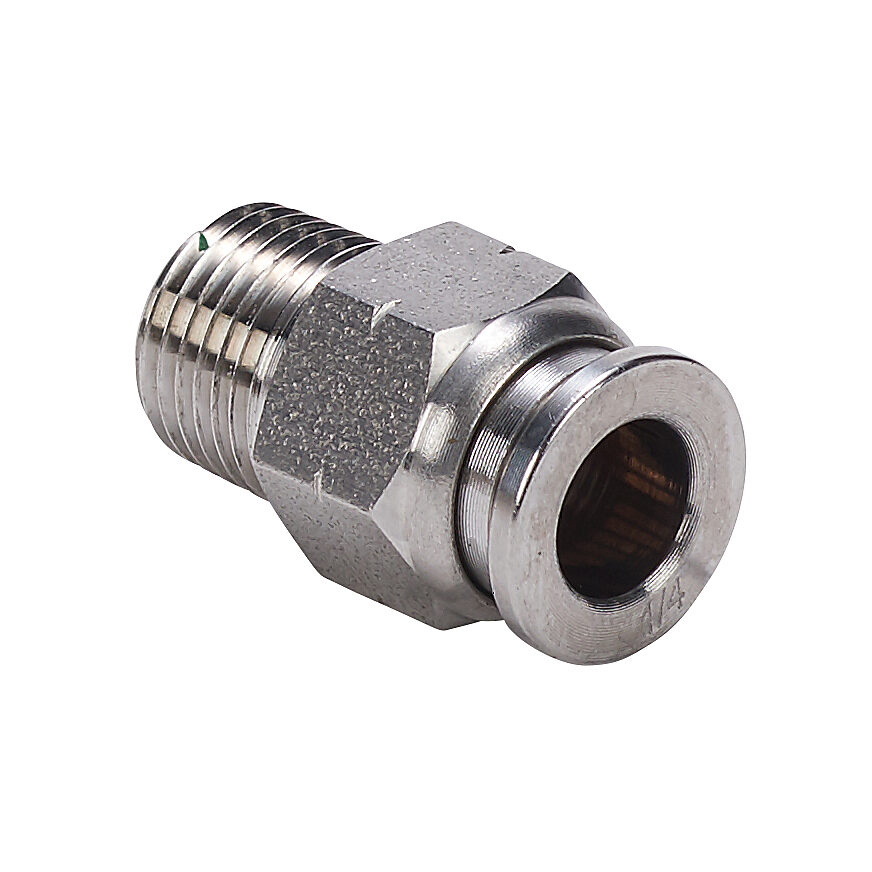 NITRA MS14-18N MALE STRAIGHT PNEUMATIC PUSH FITTING 1/4" to 1/8" NPT 5 PER PACK 