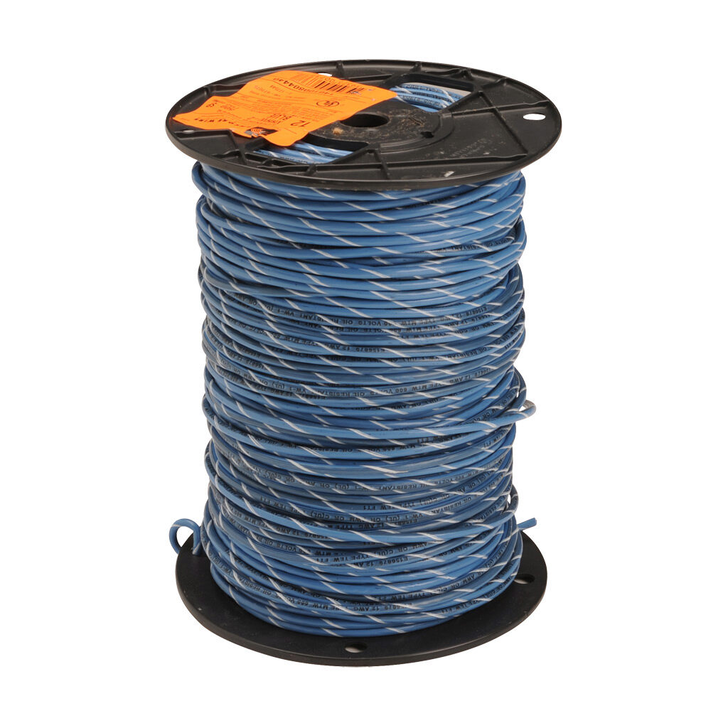 16 GAUGE WIRE BLUE W/WHITE STRIPE 500 FT PRIMARY AWG STRANDED COPPER POWER MTW 