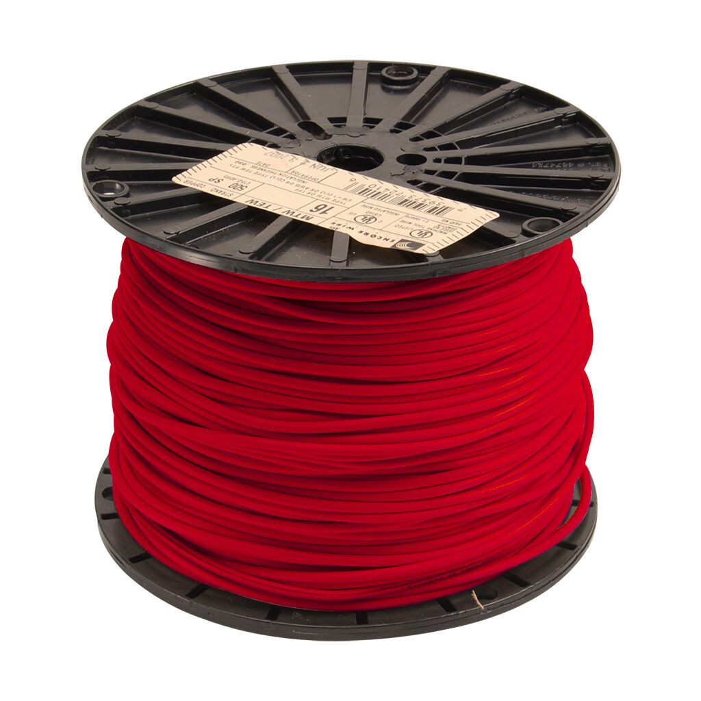 16 GAUGE WIRE RED 75 FT PRIMARY AWG STRANDED COPPER POWER GROUND  MTW 