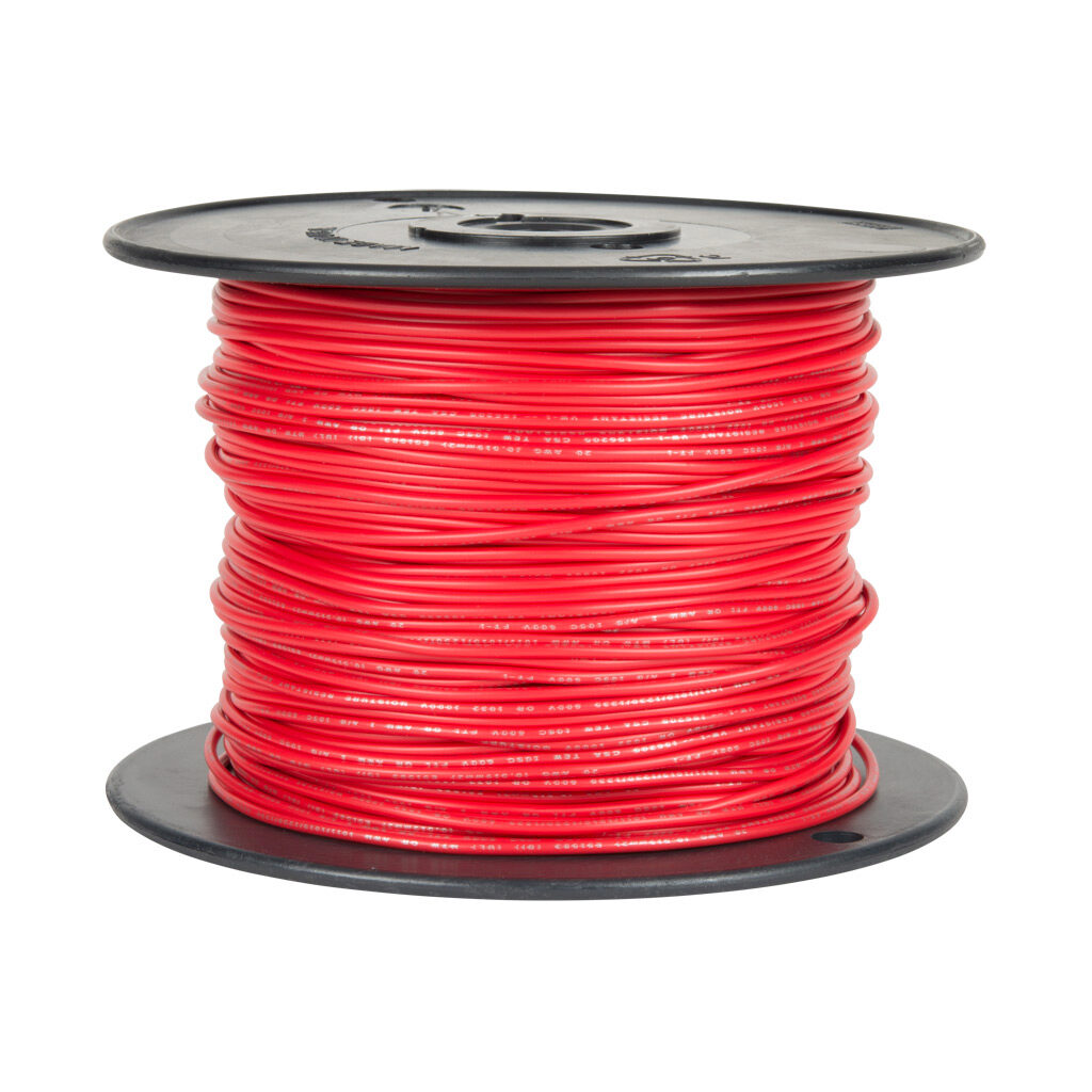 MTW Wire: 20 AWG, 500ft spool (PN# MTW20RD)