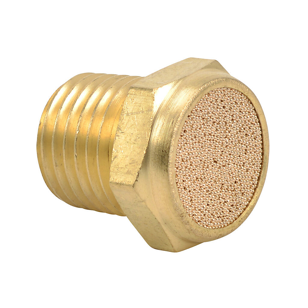 15-Pack Brass Pneumatic Exhaust Mufflers - 1/8 PT Sintered Bronze For Air System Noise Reduction