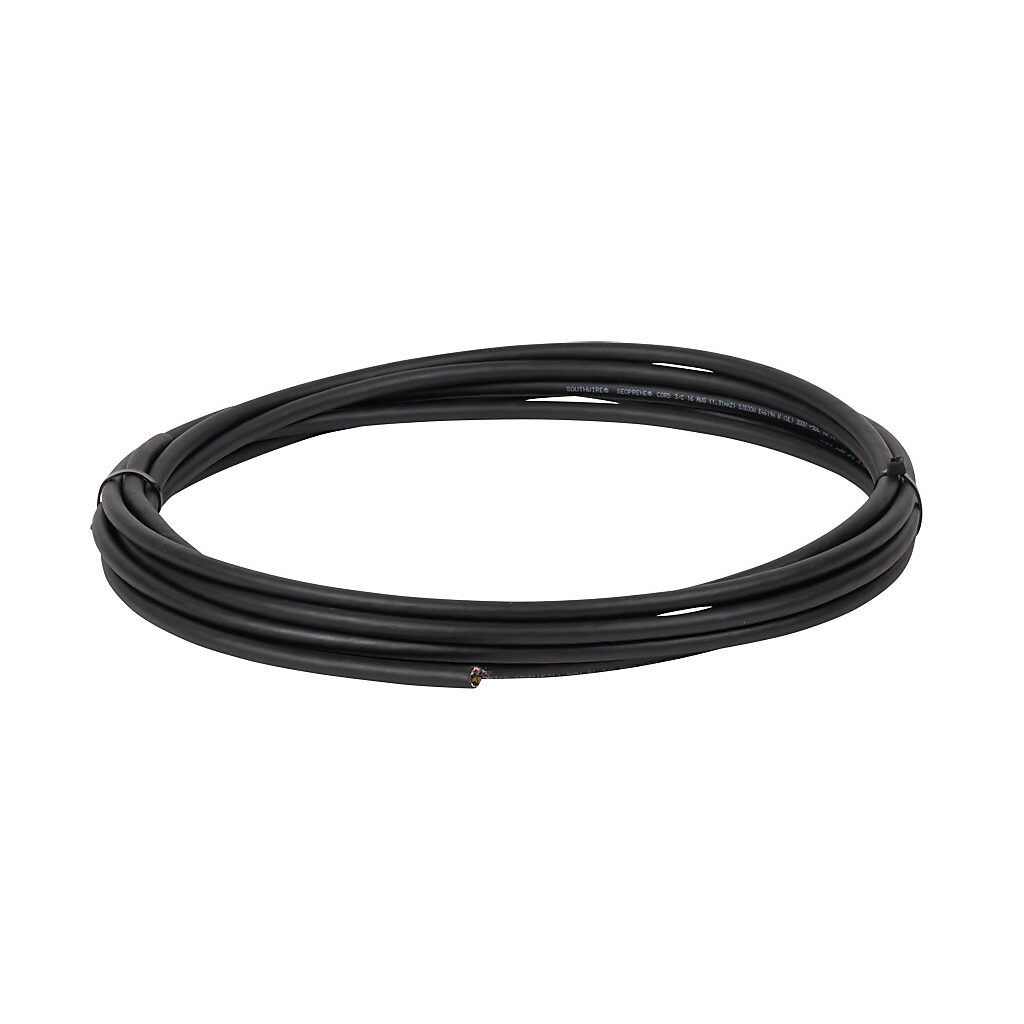 916560 100 ft. Portable Cord; Conductors: 3, Wire Size: 10 AWG, Jacket  Type: SJOOW, Jacket Color: Black