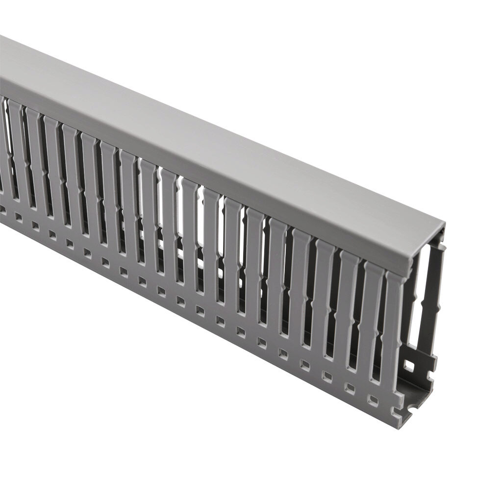 Open Slot Narrow Finger Wire Duct: 6.5ft/2m length, 1in