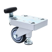 Fixed lifting foot casters