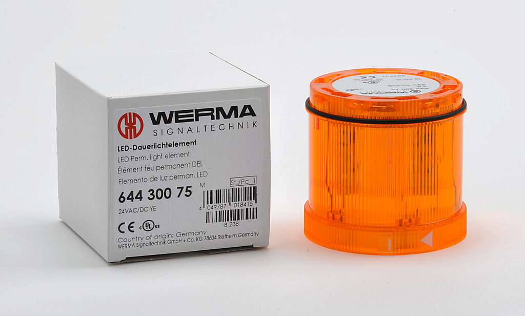 unused/OVP Werma 644 300 75 644.300.75 24VAC/DC YE Orange LED-Dauerlichtelement 