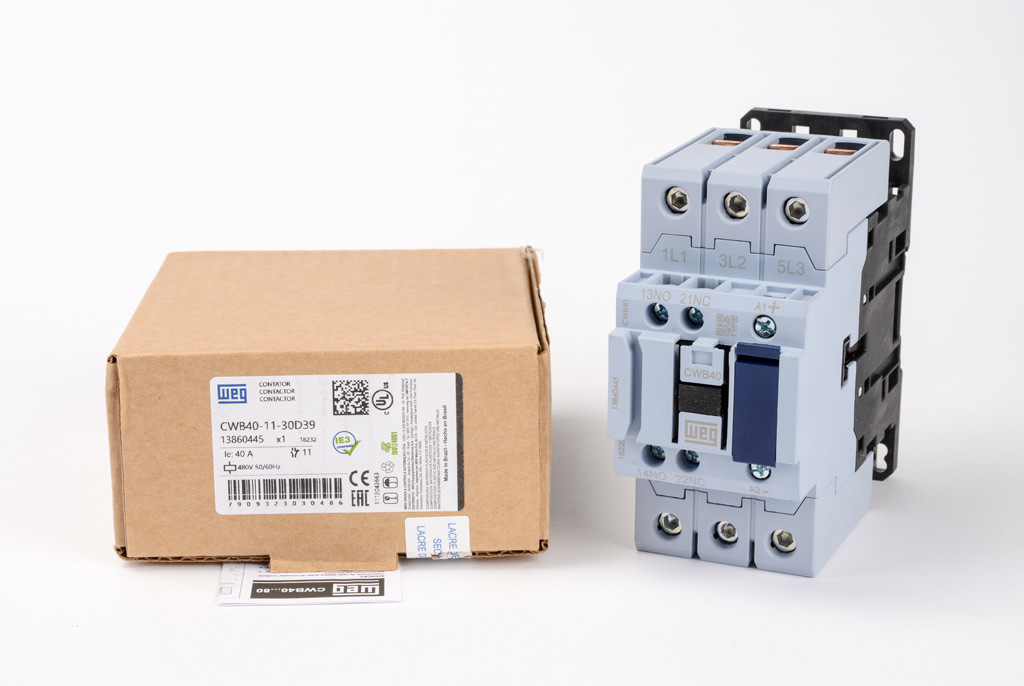 IEC Contactor: 40A, 480 VAC (50/60Hz) coil voltage (PN# CWB40-11 