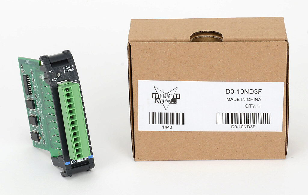 Discrete Input Module: 10-pt, 12-24 VDC (PN# D0-10ND3F) | AutomationDirect