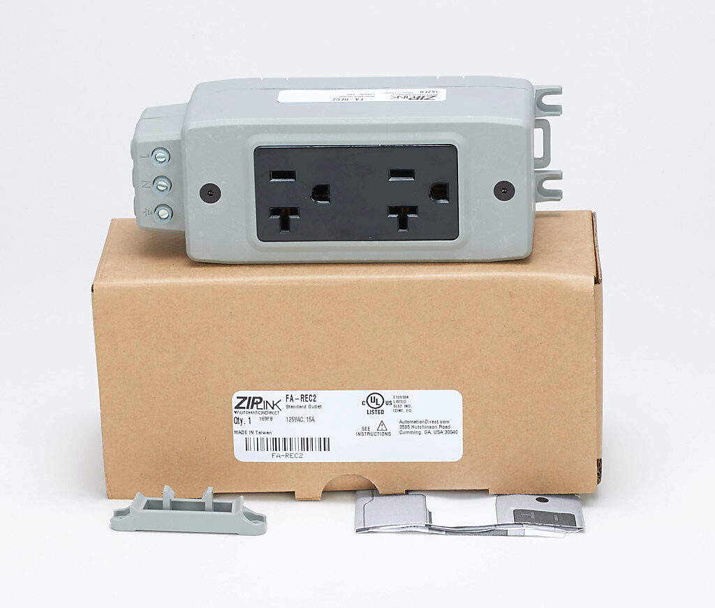Duplex-receptacle Outlet: 15A combined (PN# FA-REC2) | AutomationDirect