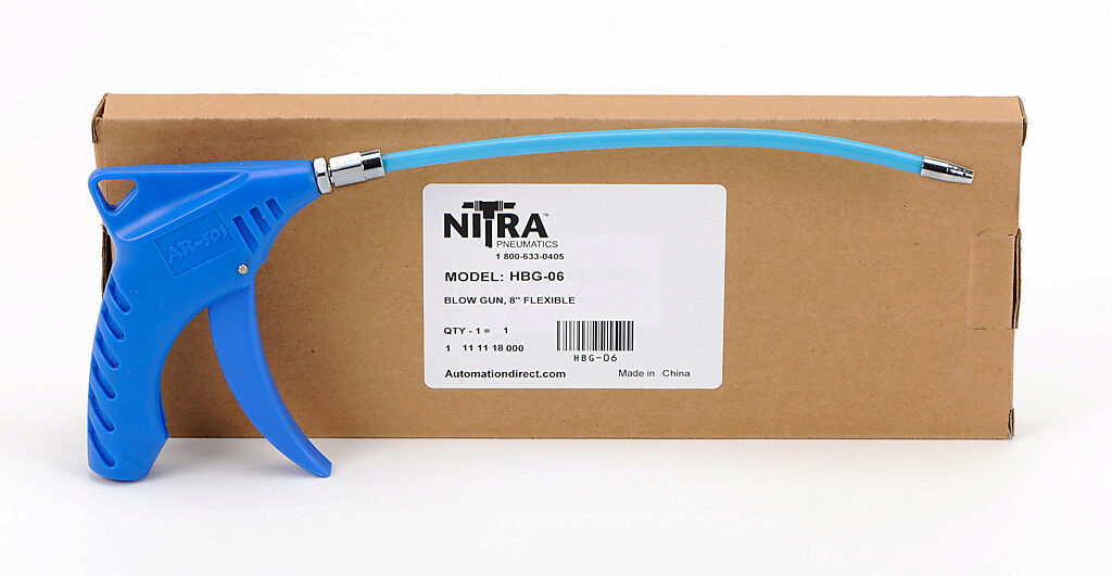 NITRA HBG-06 PNEUMATIC BLOW GUN  PISTOL GRIP 8IN FLEXIBLE NOZZLE PLASTIC 1/4IN 