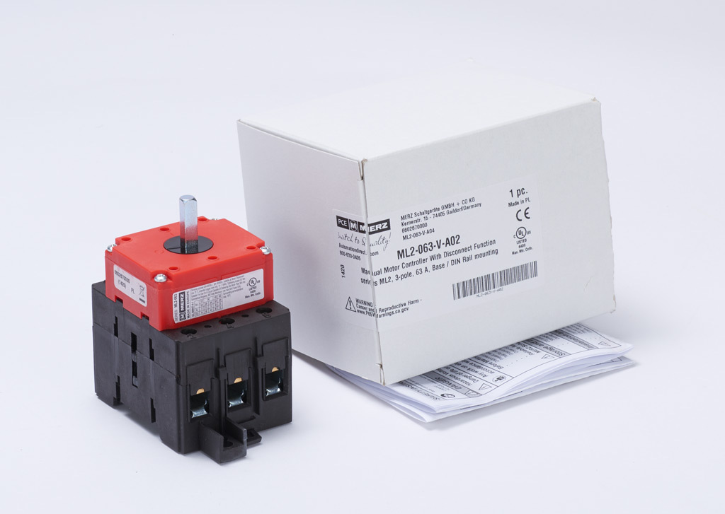 Manual Motor Controller: 63A, 3-pole, 30hp (PN# ML2-063-V-A02 ...