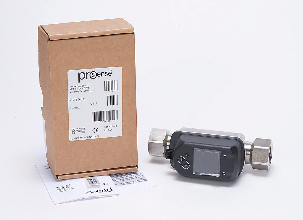 Liquid Flow Sensor: vortex, 1.3 to 26.4 GPM (PN# VFS75-26-1001 ...