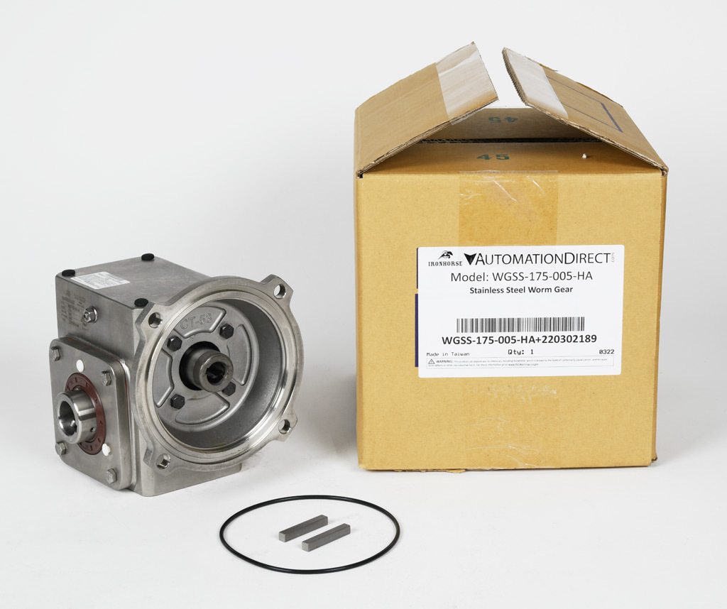 63mm Worm Gearbox, Ratio 5:1 to 100:1, 55 N.m