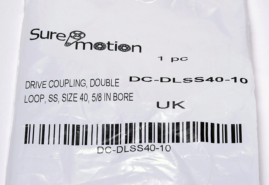 Drive Coupling: double loop, stainless steel, 5/8in bore (PN# DC-DLSS40 ...