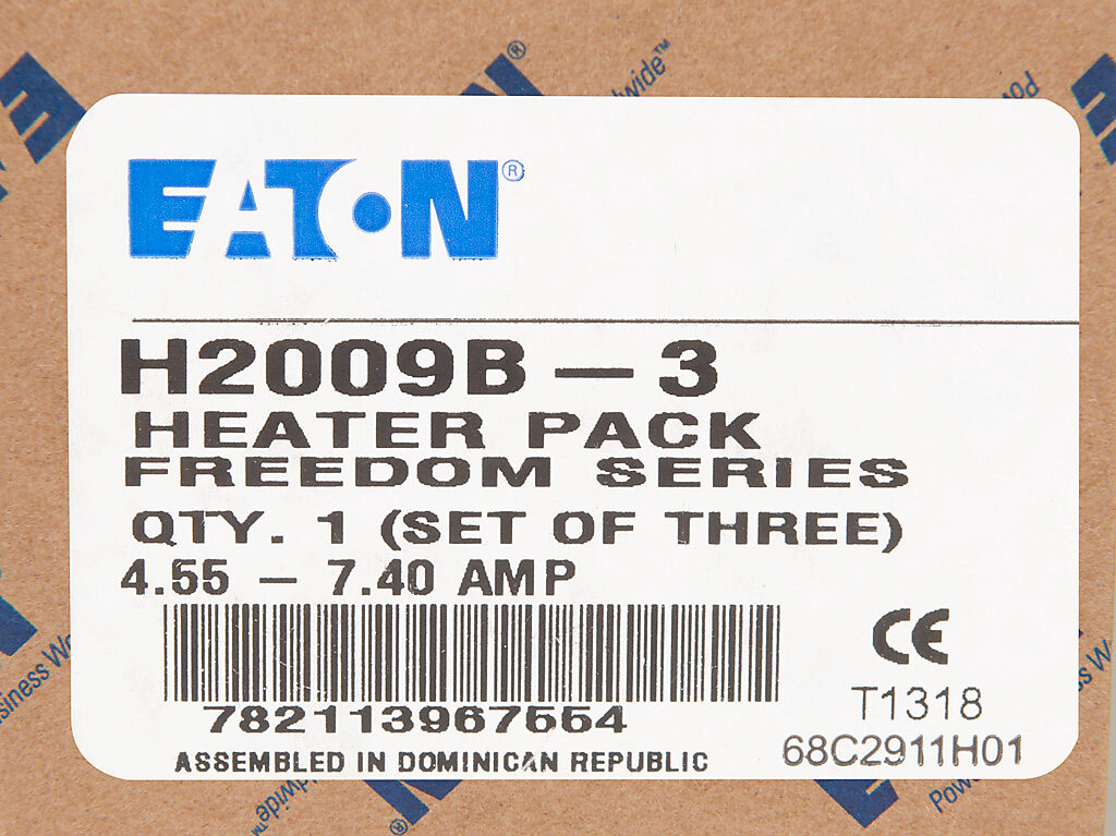 Details about   EATON H2009B-3 OVERLOAD HEATERS SET OF 3