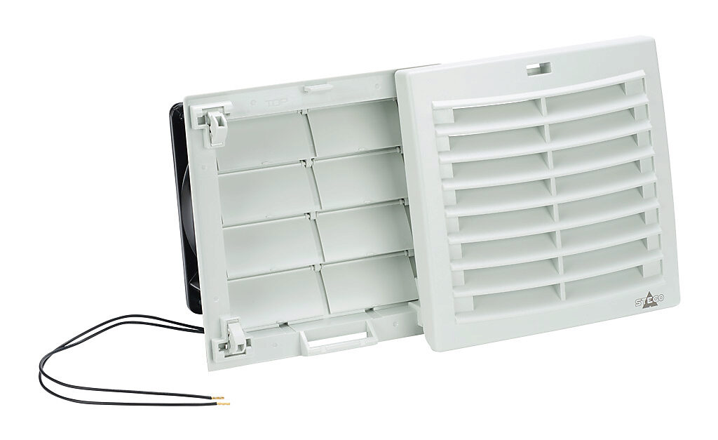 Enclosure Fan Assembly: exhaust, 69 CFM, 115 VAC operating voltage 