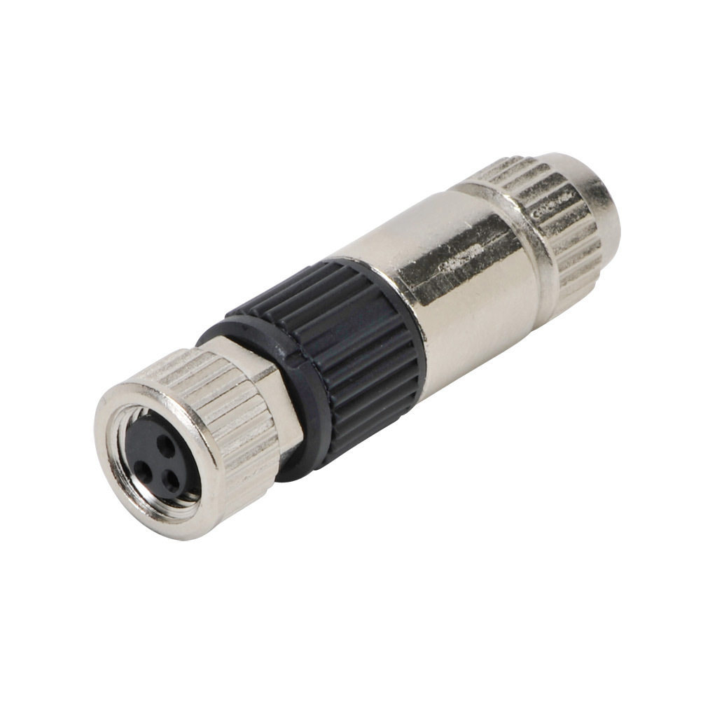 Field Wireable Connector: M8 nut 3-pin female axial connection, 22