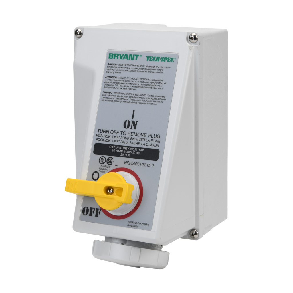 Pin and Sleeve Mechanical Interlock 3pole, UL 508 rated, 30A (PN