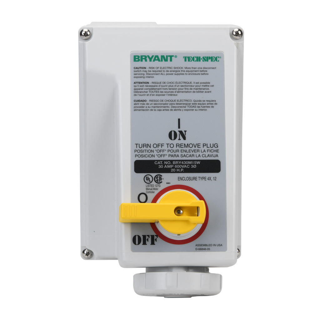 Pin and Sleeve Mechanical Interlock 3pole, UL 508 rated, 30A (PN