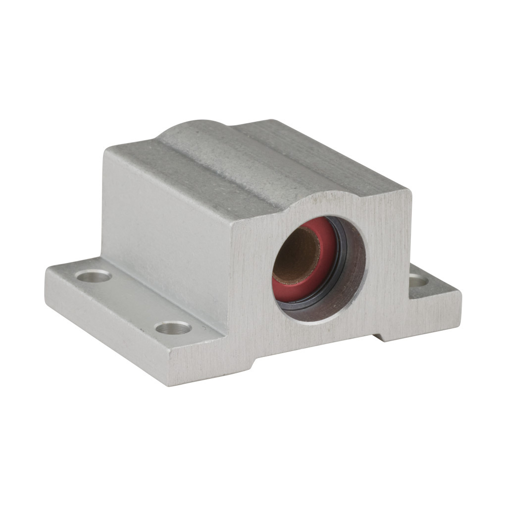 Single Pillow Block plain bearing, 1/4in inside diameter, for 1/4in