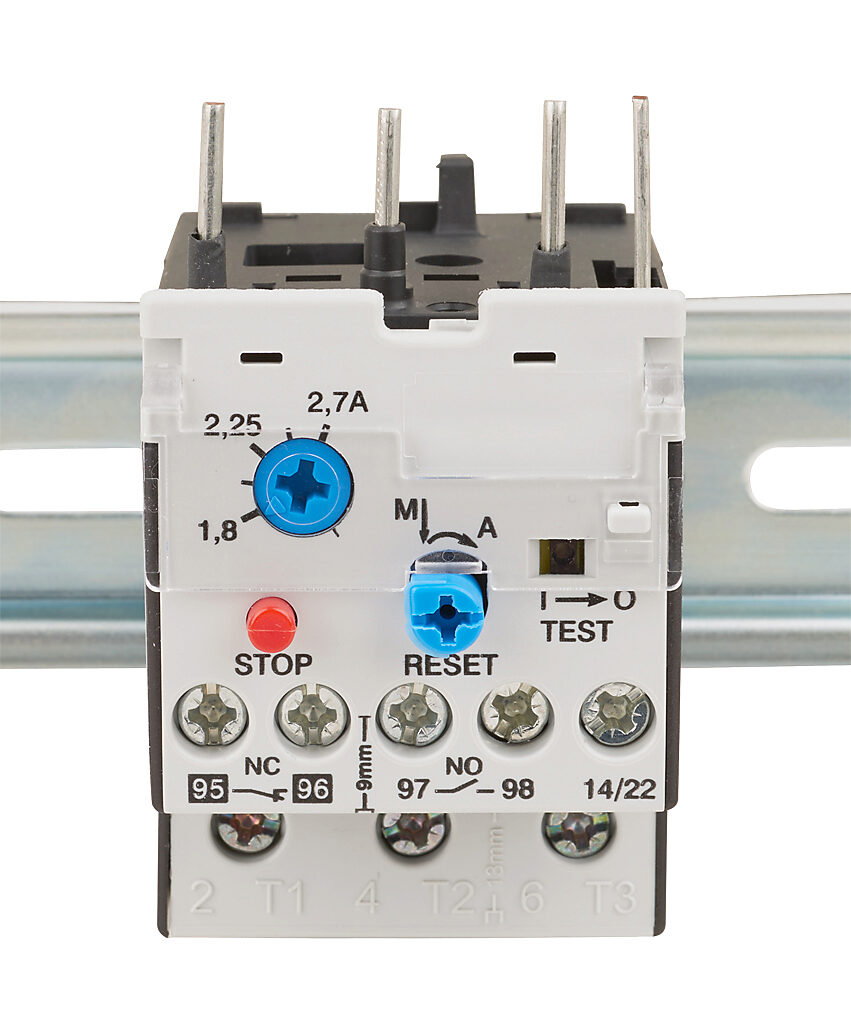 Thermal Overload Relay: 1.8-2.7A adjustable, for GH15BN 45mm contactors