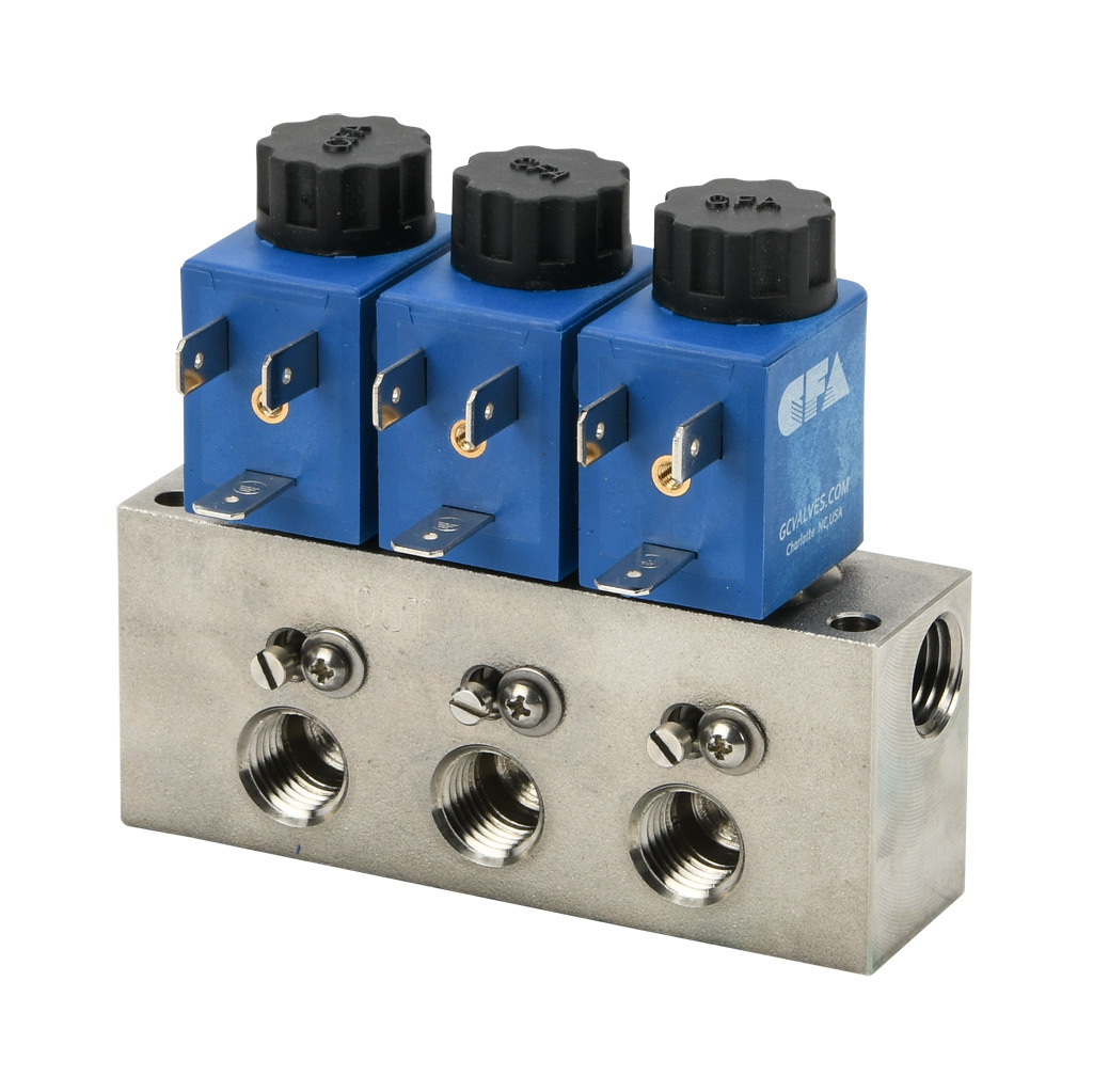 Air, Inert Gas, Water or Coolant Solenoid Valve Bank: 2-port (2-way ...