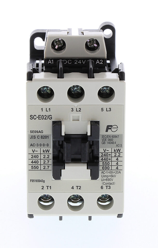 IEC Contactor: 9A, 24 VDC coil voltage (PN# SC-E02G-24VDC