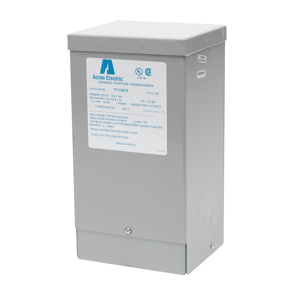 Acme Electric T113074 General Purpose Transformer 1.5kva for sale online 