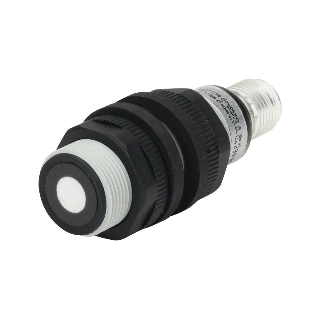 Ultrasonic Proximity Sensor: 18mm diameter x 60.4mm body, 40-300mm