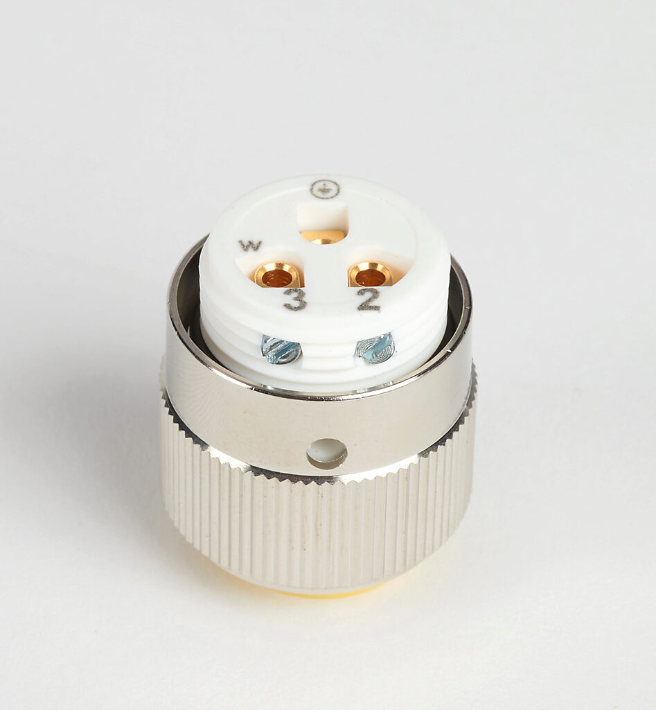 Field Wireable Connector: 7/8in - 16 UN2 thread barrel 3-pin male 