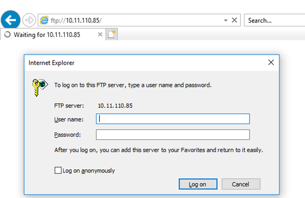 Example FTP Connection