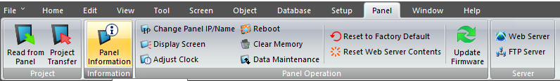 Help Info Panel Connected Panel Information