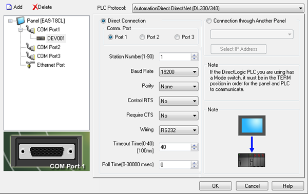 AutomationDirect DirectLogic DirectNet for 330 and 340 Setup