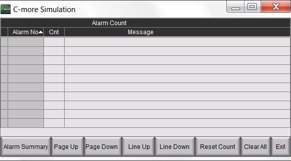 Call Alarm Screen Object